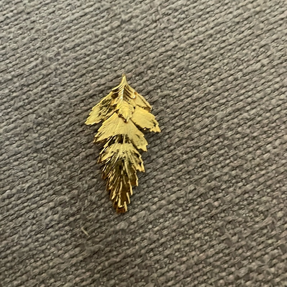 Beautiful Gold Dipped Fern Leaf Pendant